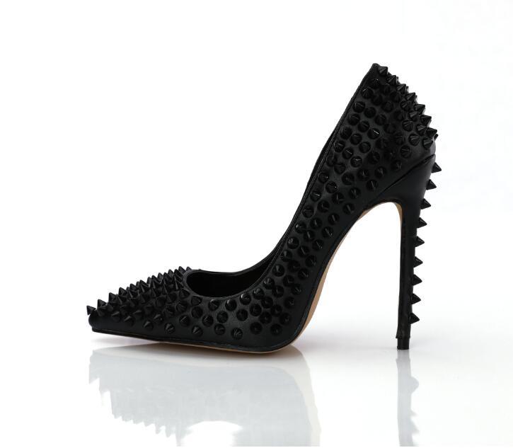 Women's OL Pointed Toe Toe Toe Studs Spike High Heel PU Leather Pumps shoes Stilettos aa8d36 Women's OL Pointed Toe Toe Toe Studs Spike High Heel PU Leather Pumps shoes Stilettos aa8d36