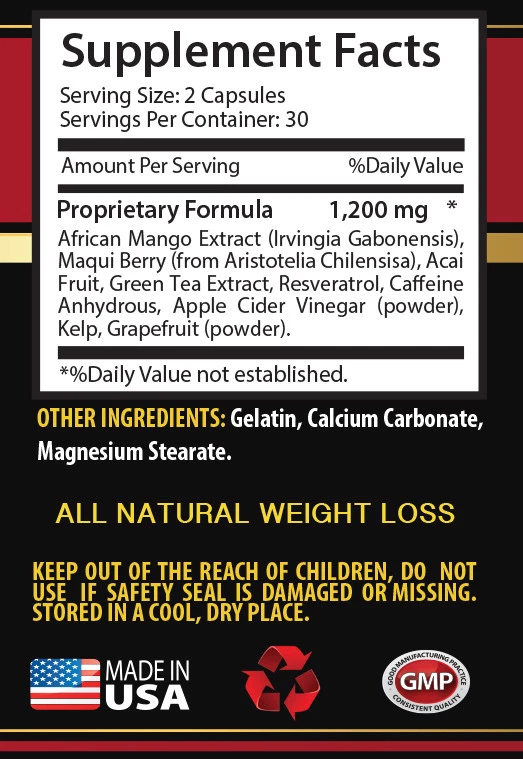 weight loss body shaper - AFRICAN MANGO 1200MG - african mango natural - 2 Bottl - Image 2 of 4