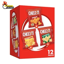 Cheese Crackers, Baked Snack Crackers, Lunch Snacks, Variety Pack, 12.1Oz Box (1