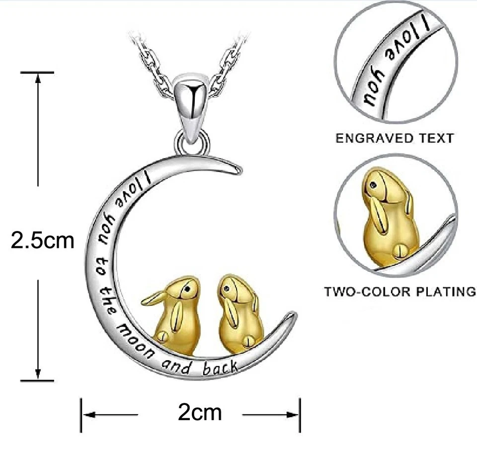 Regalos de Cumpleaños para Niñas, Regalos Especiales Hija de Mamá Papá Cadena Plata Foto 4 de 4