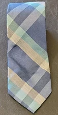 Ryan Seacrest Distinction Men’s Plaid Slim Tie Blues