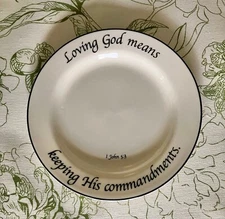 Feed on the Word Collection Bread & Butter Plate 6 1/4"  1John 5:3