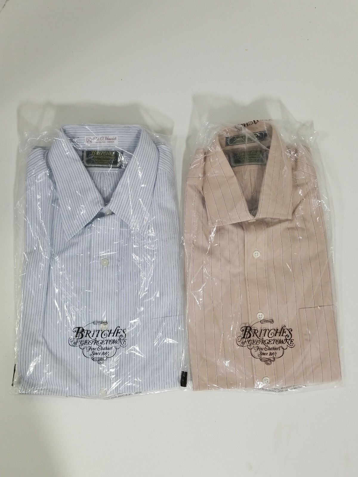 New Lot of 2 Britches of Mens Dress Shirts Button Down Sz 14