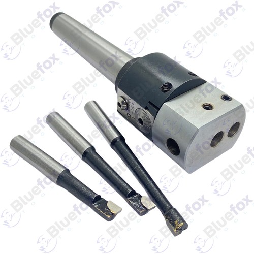 1.5'' PRECISION ADJUSTABLE BORING HEAD WITH MT2 Shank & 3pcs Carbide Boring Bars - Picture 5 of 5