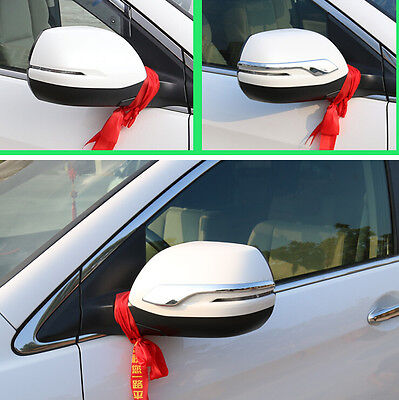 2*Door Rearview Mirror Strip Cover Trim ABS Chrome For 2012-2015 Honda CRV CR-V