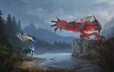 Pokemon pokmon video games anime fantasy art xerneas Pad Gaming Mat Desk