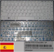 Spanish QWERTY Keyboard Medion S3211 MSI X300 V103522BK1 S1N-1EESA1-SA0 White