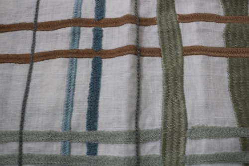 Cowtan & Tout Fabric Remnant Fairfax Celadon, Aqua Linen Poly 52"x72" ! - Picture 4 of 7