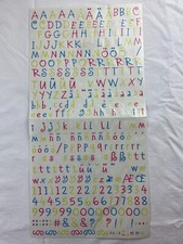 Creative Memories ABC 123 Sticker Neon Pink Green Blue Alphabet Funky Font