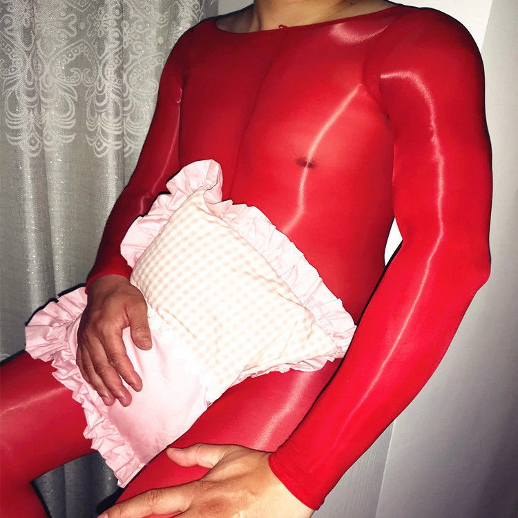 Herren Nylon Glanzstrumpfhose Overall Bodystocking Catsuit Penishülle Bodysuit - Bild 3 von 4