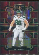 2023 Panini Select Red Prizm  - Concourse #78 Joe Tippmann (RC) /149 Jets 