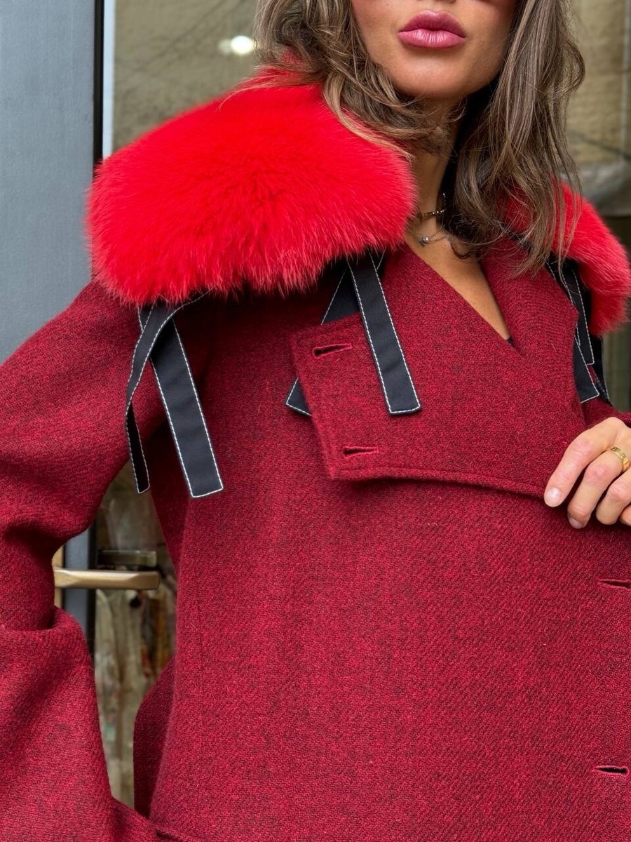 Stunning Authentic Celine by Phoebe Philo Burgundy Red Wool Stunning Authentic Celine by Phoebe Philo Burgundy Red Wool