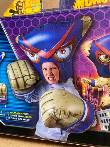 Massiver Monster Mayhem aufblasbarer Bash Helm und Handschuhe NickToons Neu - Bild 3 von 3