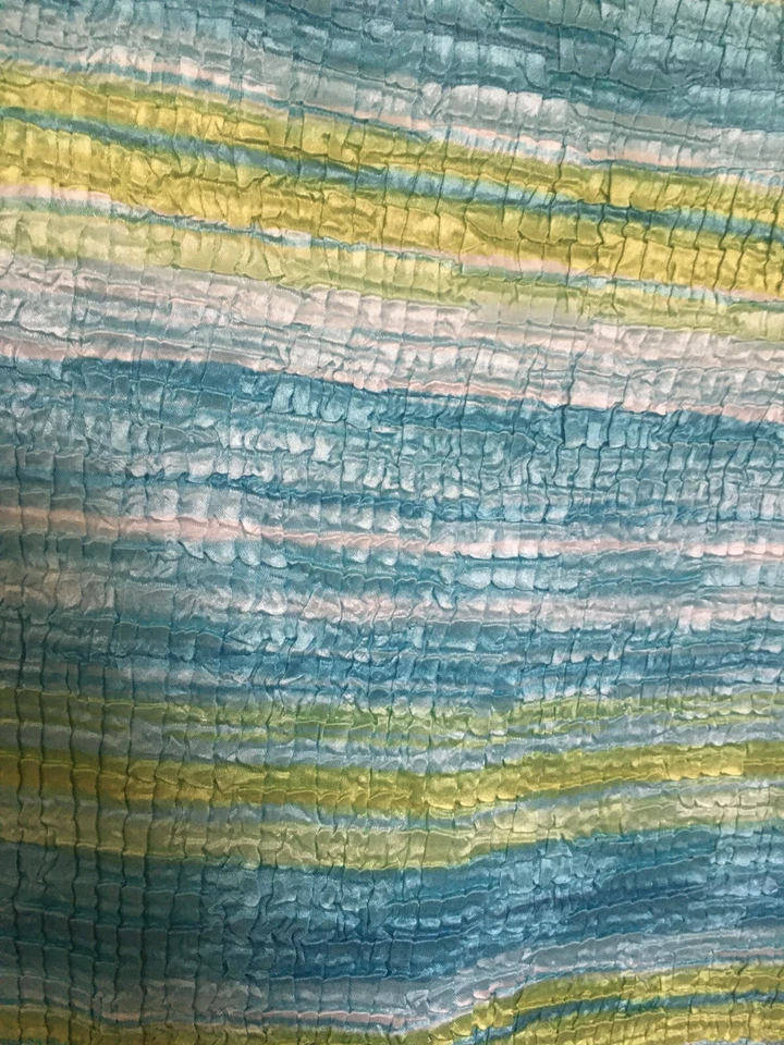 CASUAL CORNER Shirt Top Women's Small Blue Green Accordion Pleat Stretch  A4 - Изображение 4 из 4