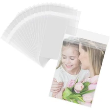 Mat Board Center 100 Pack 12 7/16 Inch x 18 1/4 Inch Clear Resealable Sleeves...