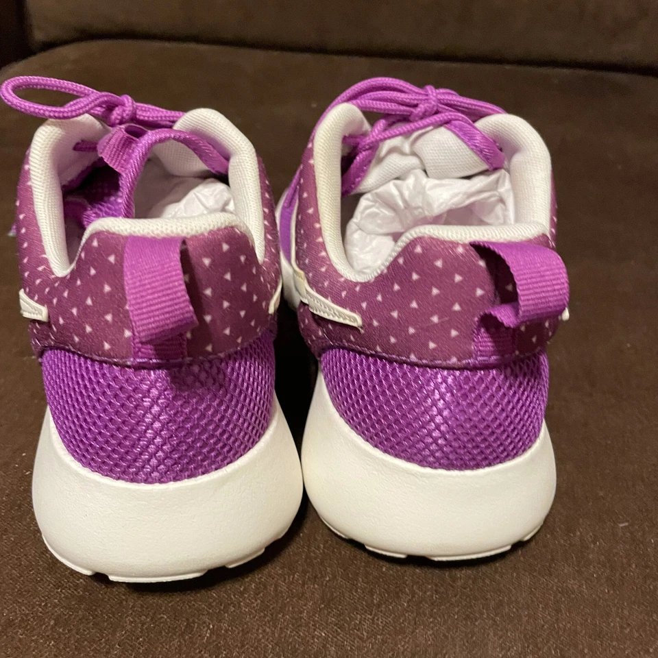 Nike Roshe Run Para Mujer 6.5 Púrpura Lunares Atlético Correr 511882-601 Foto 4 de 4