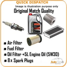 AIR OIL FUEL FILTERS 5L OIL  +8 X PLUGS FOR BENTLEY ARNAGE 6.75 1999- AOF603