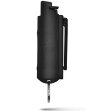 Black Hard Case Personal Defense Pepper Spray Keychain & Belt Clip 16Ft. 1.44 Mc