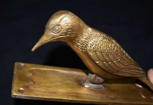 Woodpecker Bird Shape Door Knocker Golden Brass Party Lawn Home Decor Item CJ33 - Picture 7 of 8