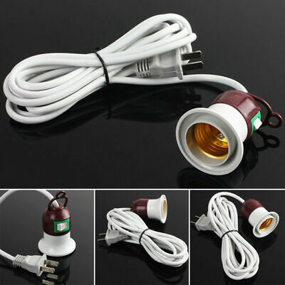 Power Cord Cable E27 Pendant Lamp Holder EU Plug 303 Switch for  LED Bulb Socket