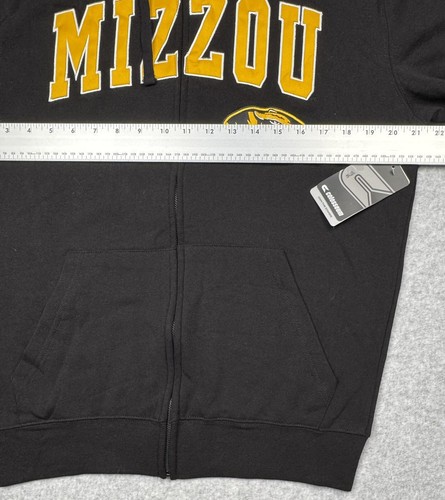 Men's Colosseum Black Missouri Tigers Arch & Logo Full Zip Hoodie Size Medium - Picture 7 of 8