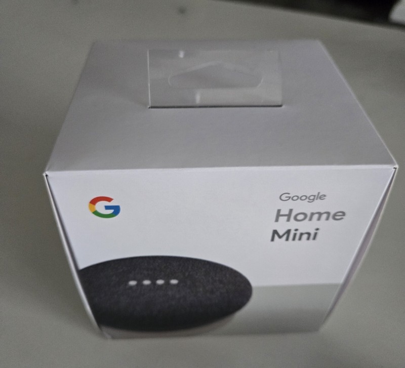Google Home Mini -Model H0A - Charcoal With Power Cord - Original Packaging