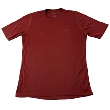 Patagonia Capilene Base Layer Shirt Mens Small Short Sleeve Red