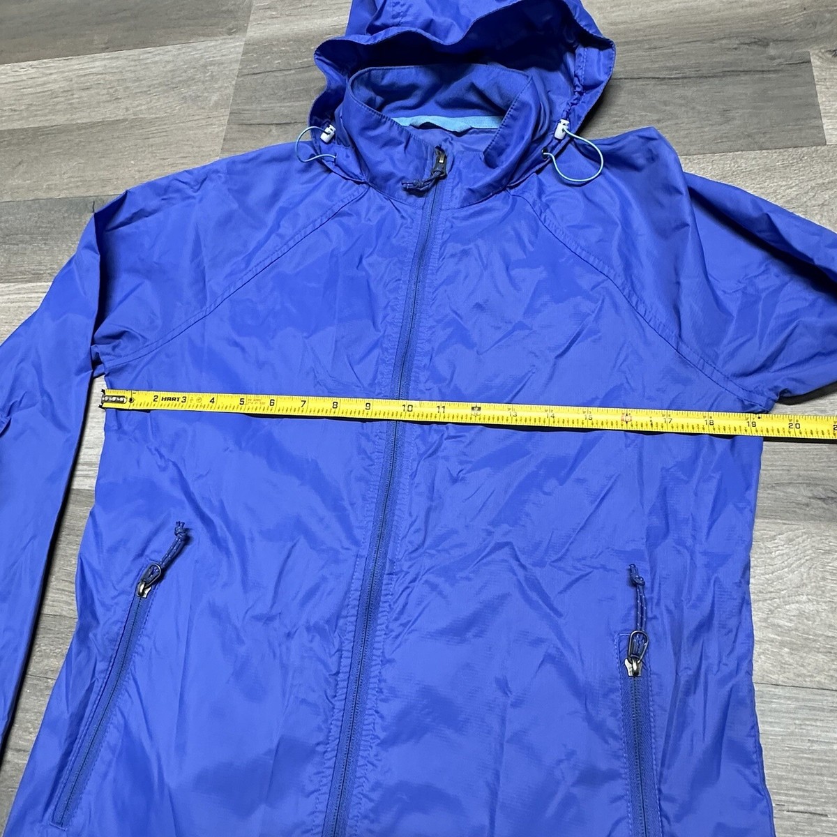 LL Bean Women's Windbreaker Rain Jacket Blue Full Zip Hooded LL Bean Women's Windbreaker Rain Jacket Blue Full Zip Hooded