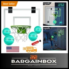 Portable Indoor Basketball Hoop - Wall-Mount with Glow Features & Accessories