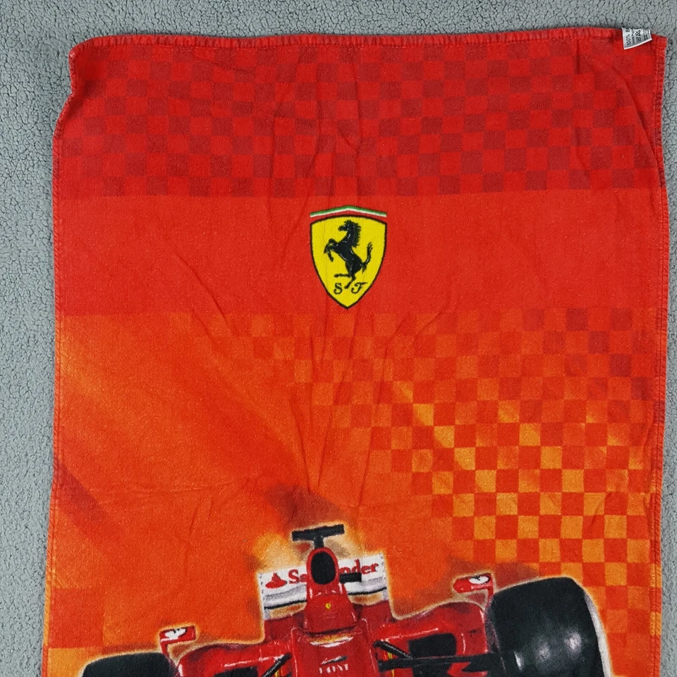 官方法拉利授权 Scuderia Team F1 赛车沙滩毛巾超级汽车标志 — 第 2/4 张图片