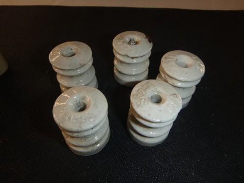 Lot Vintage Ceramic Knob & Tube Wire Insulators Porcelain Sink Handles Etc. - Picture 10 of 13