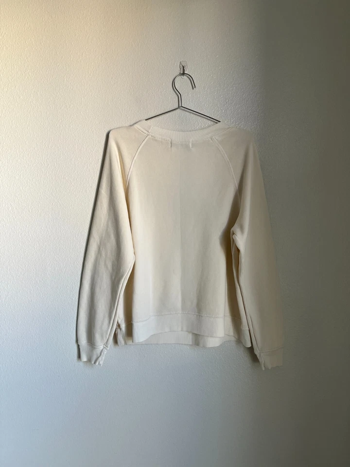 Sudadera de verano para mujer WILDFOX 'Less Is A Snore' en crema talla PEQUEÑA *LEER* Foto 4 de 4