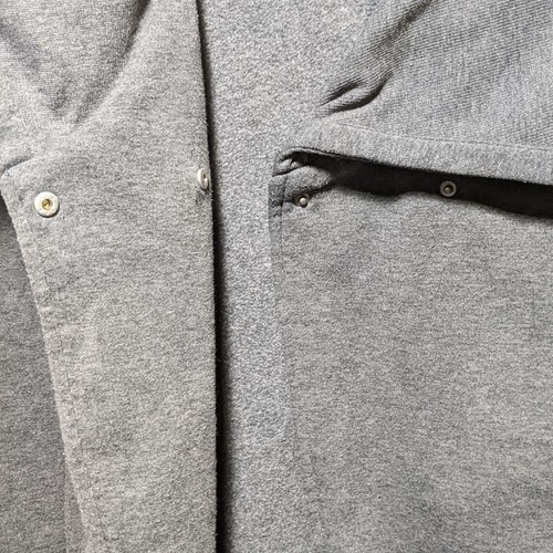 Bagatelle Women's Oversized Neck Gray Fleece Medium Snap Closure Jacket - Picture 7 of 7