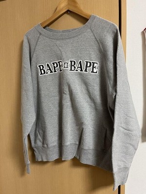 90s Early A・BATHING APE Sweatshirt Sweatshirt Grey