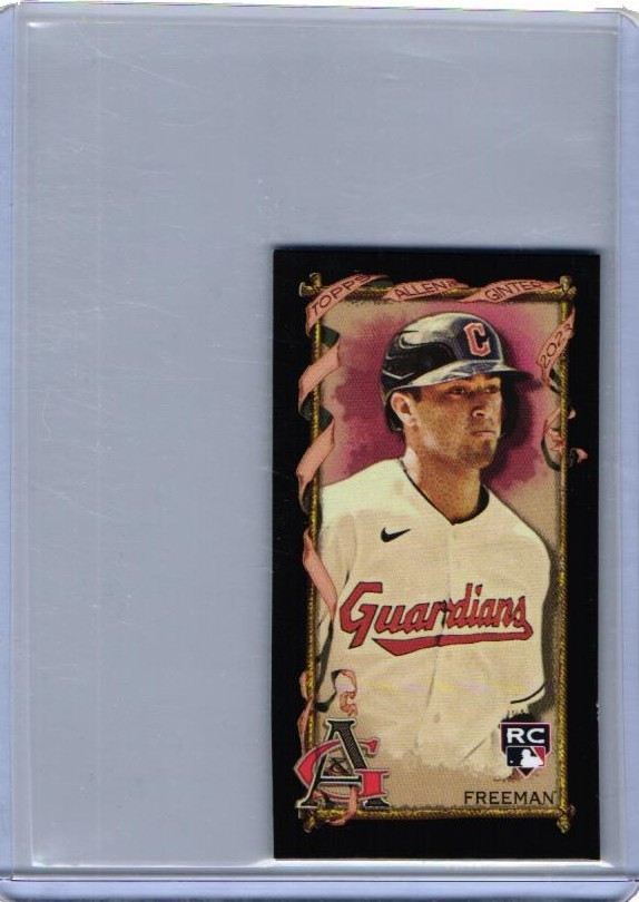 Tyler Freeman 2023 Topps Allen & Ginter #133 Mini Black Border RC Rookie