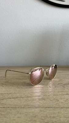 Ray Bans Women s Sunglasses Round Metal Gold Frame Pink Gradient Lens
