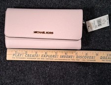 Michael Kors Sheila Satchel Crossbody & Jet Set Wallet Powder Blush NWT 22