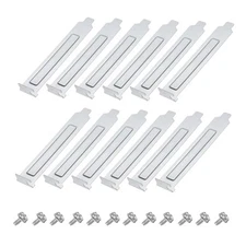 12PCS Silvery PCI Slot Cover Dust Filter Ventilation Deflector