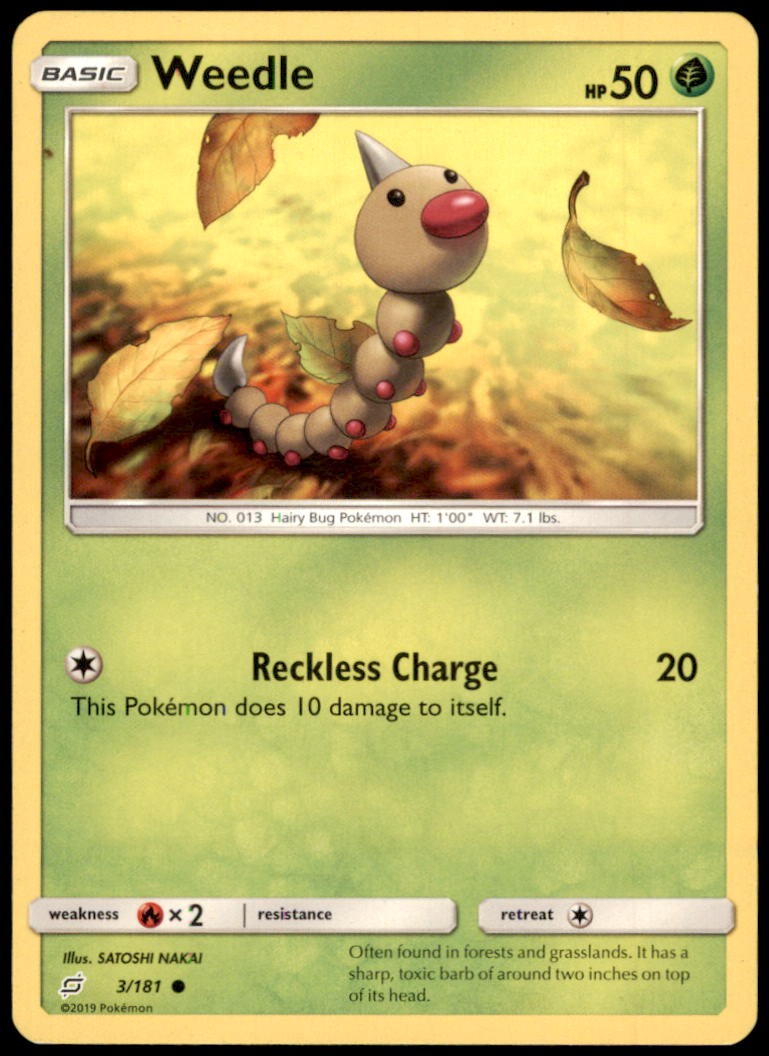 Pokemon - Weedle (3) #3/181 - TEU Common