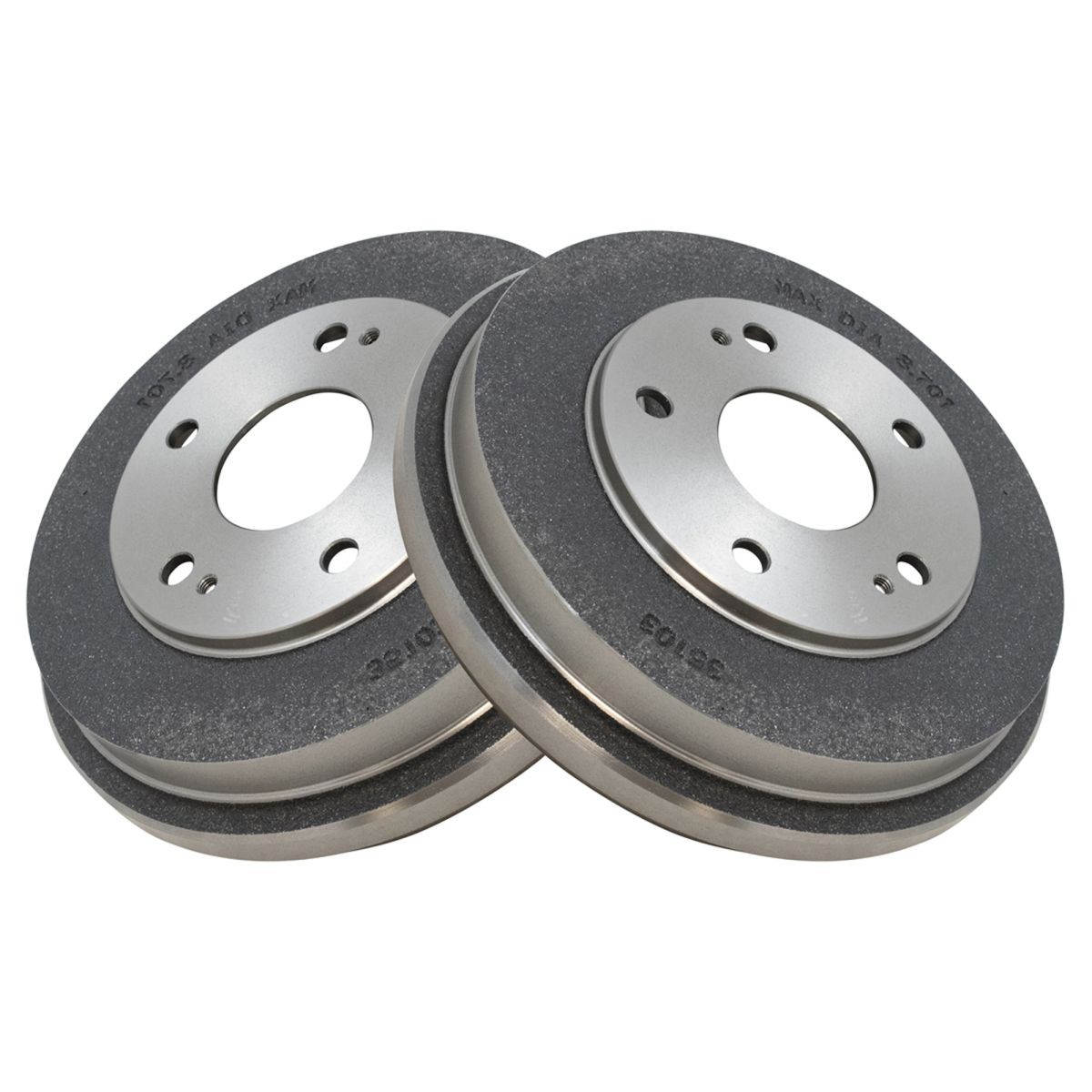 TRQ Rear Brake Drum LH & RH Kit Pair Set of 2 for 03-07 Honda Accord Brand New