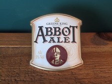 Greene King Abbot Ale Metal Beer Pump Clip Badge Pub Bar Breweriana