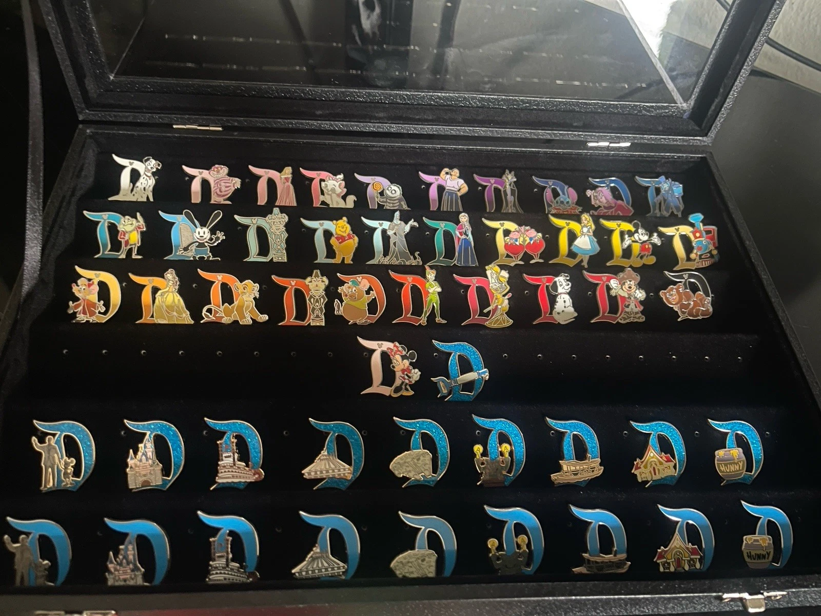Disney Hidden Mickey D Pins & 70th anniversary D Pins Complete Sets (50 Pins)