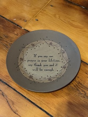 Barbara Lloyd Hearthside Collection  Wall Plate Primitive Home Decor 9.5 Inches
