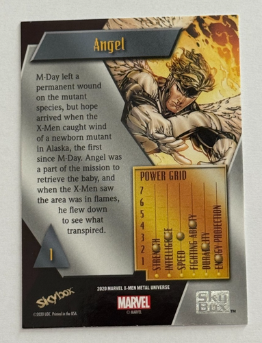 2020 SkyBox Marvel X-Men Metal Universe #1 Angel - Picture 2 of 2