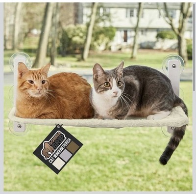 Purrini Pet Cat Window Perch Reversible Cover Sturdy Frame Washable 25.9x12.9