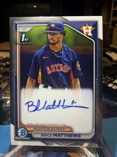2024 Bowman Chrome Brice Matthews 1st AUTO RC Rookie super nice #CPA-BM