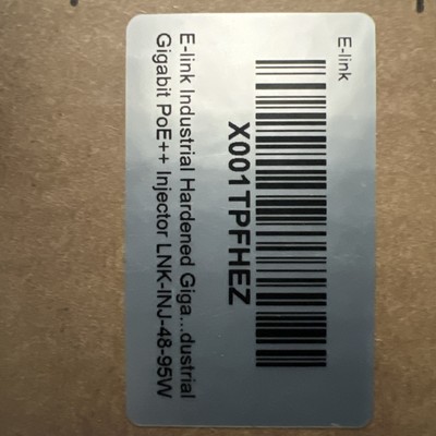 E-link Industrial Gigabit PoE++ Injector 48V 95W, DIN Rail, IP40, -40°C to 80°C