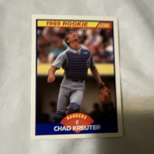 1989 Score - Chad Kreuter #638 Rookie Texas Rangers MLB Baseball Trading Card. rookie card picture