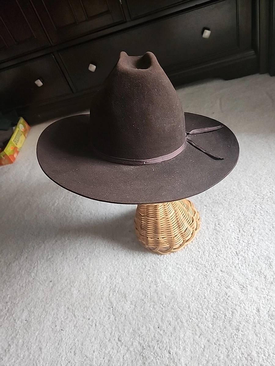 CHAPEAU DE COWBOY RODÉO POLYESTER MARRON ADULTE