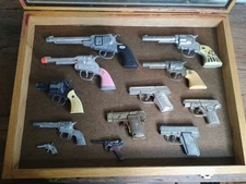 Collection Of 12 Vintage Cap Guns From The 1930's - 1960's
